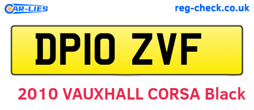 DP10ZVF are the vehicle registration plates.