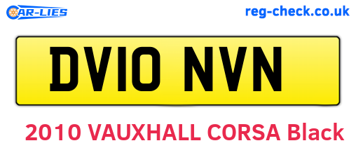 DV10NVN are the vehicle registration plates.