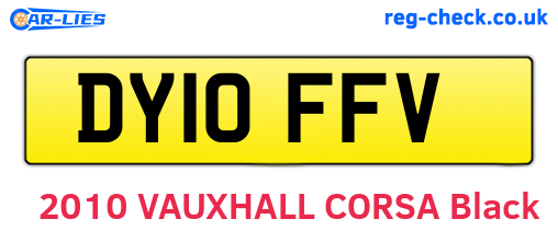 DY10FFV are the vehicle registration plates.