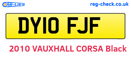DY10FJF are the vehicle registration plates.