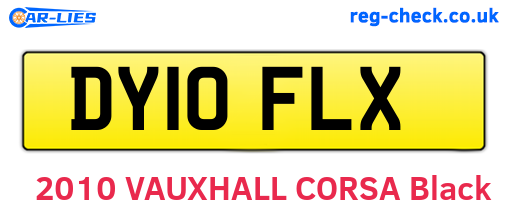 DY10FLX are the vehicle registration plates.