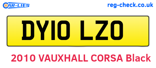 DY10LZO are the vehicle registration plates.
