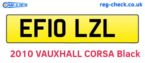 EF10LZL are the vehicle registration plates.