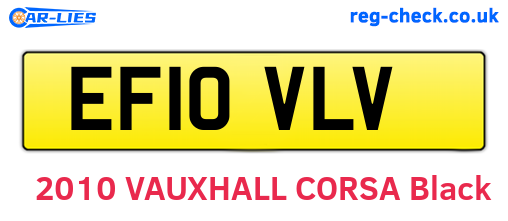 EF10VLV are the vehicle registration plates.
