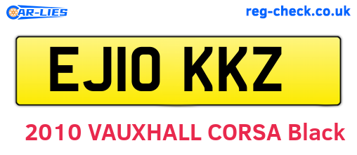 EJ10KKZ are the vehicle registration plates.