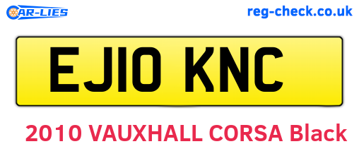 EJ10KNC are the vehicle registration plates.