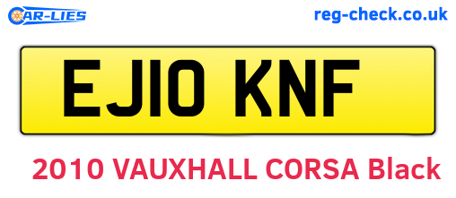 EJ10KNF are the vehicle registration plates.