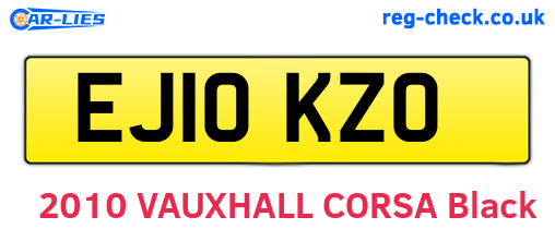 EJ10KZO are the vehicle registration plates.