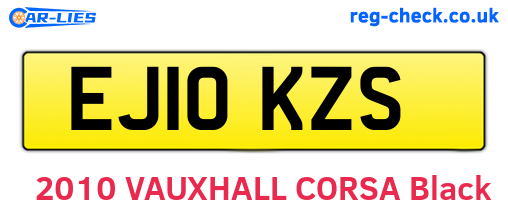 EJ10KZS are the vehicle registration plates.