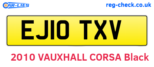 EJ10TXV are the vehicle registration plates.