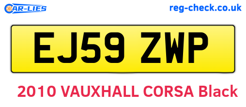 EJ59ZWP are the vehicle registration plates.