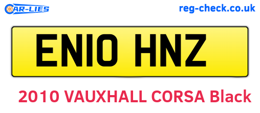 EN10HNZ are the vehicle registration plates.