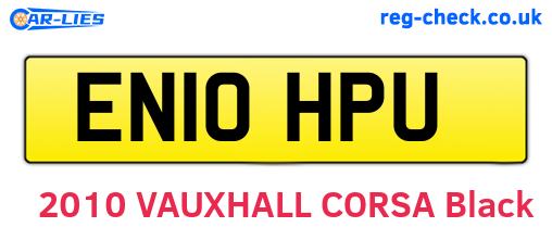 EN10HPU are the vehicle registration plates.