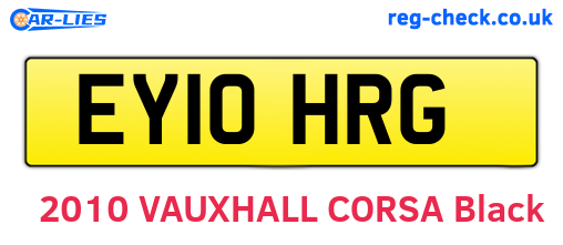 EY10HRG are the vehicle registration plates.