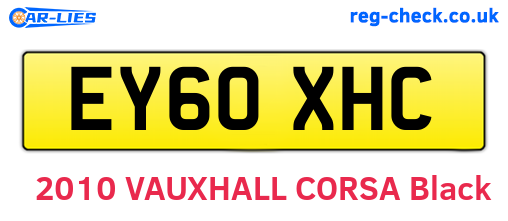 EY60XHC are the vehicle registration plates.
