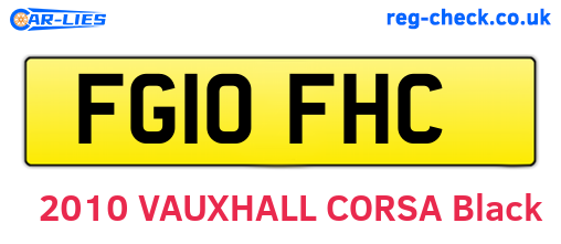 FG10FHC are the vehicle registration plates.