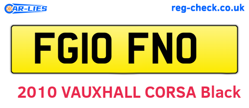 FG10FNO are the vehicle registration plates.