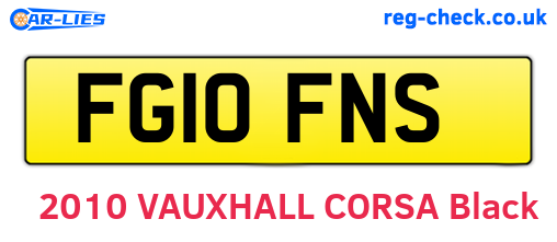 FG10FNS are the vehicle registration plates.