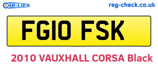 FG10FSK are the vehicle registration plates.