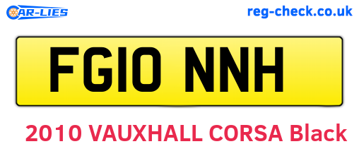 FG10NNH are the vehicle registration plates.