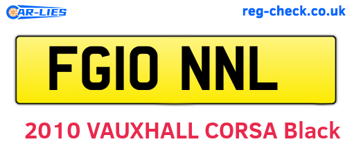 FG10NNL are the vehicle registration plates.