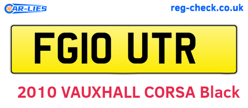 FG10UTR are the vehicle registration plates.