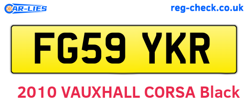 FG59YKR are the vehicle registration plates.