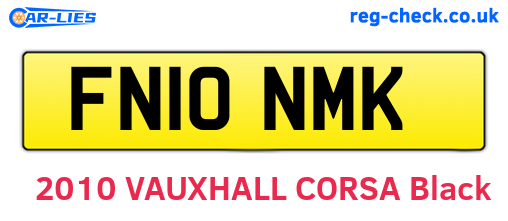 FN10NMK are the vehicle registration plates.