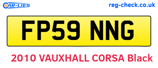 FP59NNG are the vehicle registration plates.