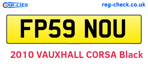 FP59NOU are the vehicle registration plates.