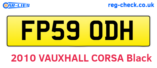 FP59ODH are the vehicle registration plates.