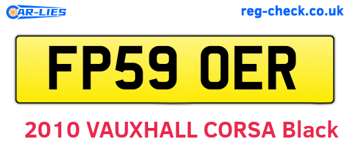 FP59OER are the vehicle registration plates.
