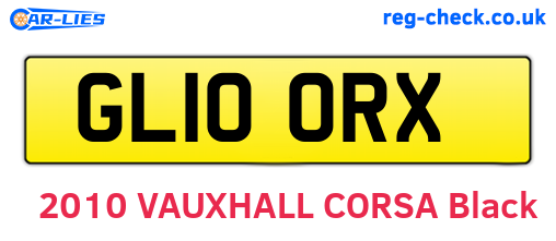 GL10ORX are the vehicle registration plates.