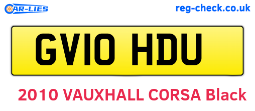 GV10HDU are the vehicle registration plates.