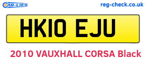 HK10EJU are the vehicle registration plates.