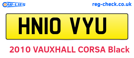 HN10VYU are the vehicle registration plates.