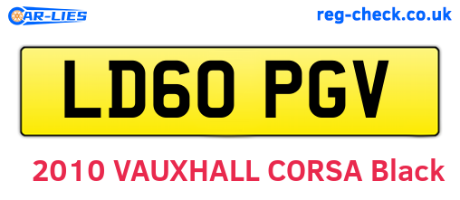 LD60PGV are the vehicle registration plates.