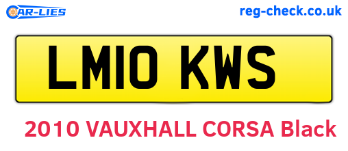 LM10KWS are the vehicle registration plates.