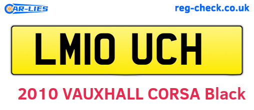 LM10UCH are the vehicle registration plates.