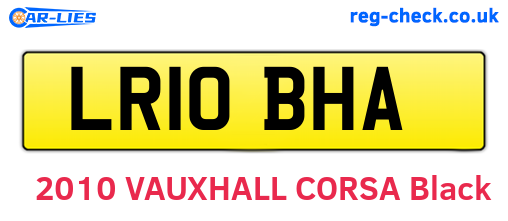 LR10BHA are the vehicle registration plates.