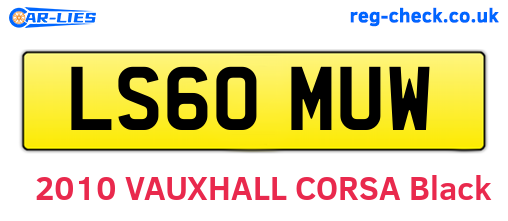 LS60MUW are the vehicle registration plates.