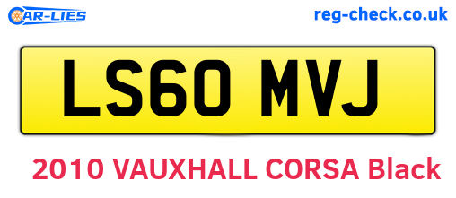 LS60MVJ are the vehicle registration plates.