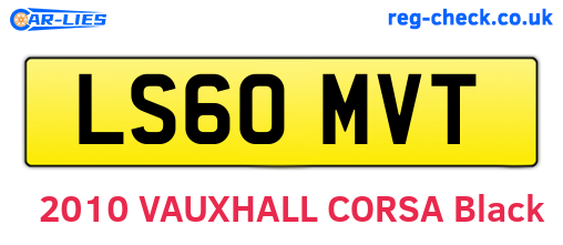 LS60MVT are the vehicle registration plates.
