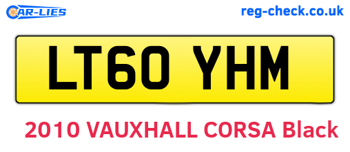 LT60YHM are the vehicle registration plates.