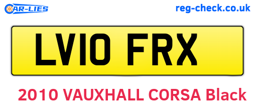 LV10FRX are the vehicle registration plates.