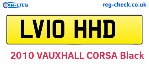 LV10HHD are the vehicle registration plates.