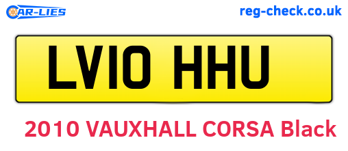LV10HHU are the vehicle registration plates.