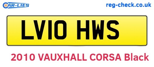LV10HWS are the vehicle registration plates.