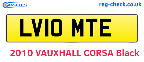 LV10MTE are the vehicle registration plates.