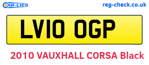 LV10OGP are the vehicle registration plates.